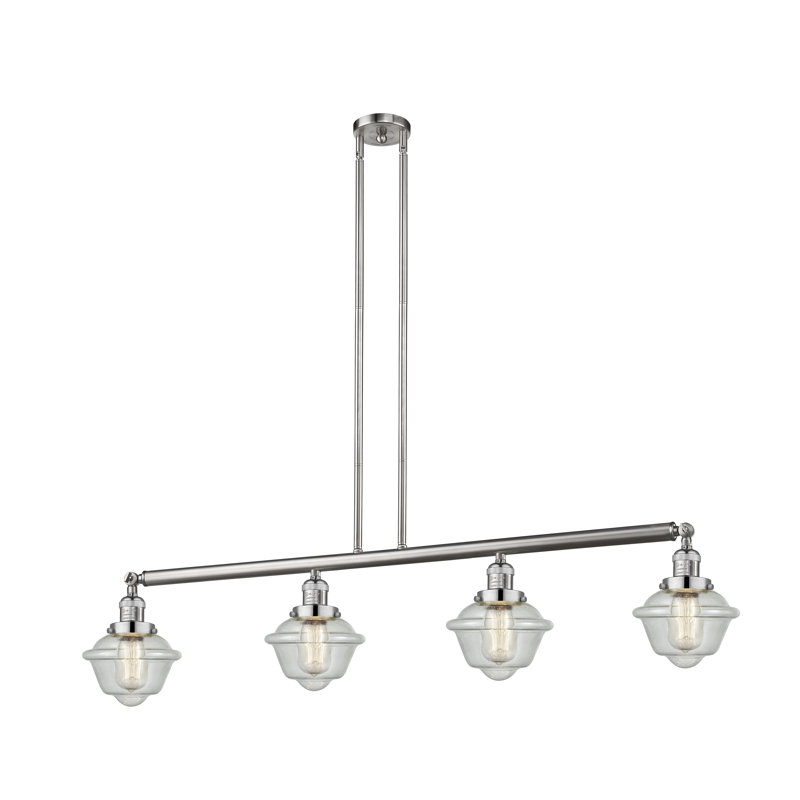 Leibowitz 4 - Light Kitchen Island Pendant, LED, Seedy, Polished Nickel
