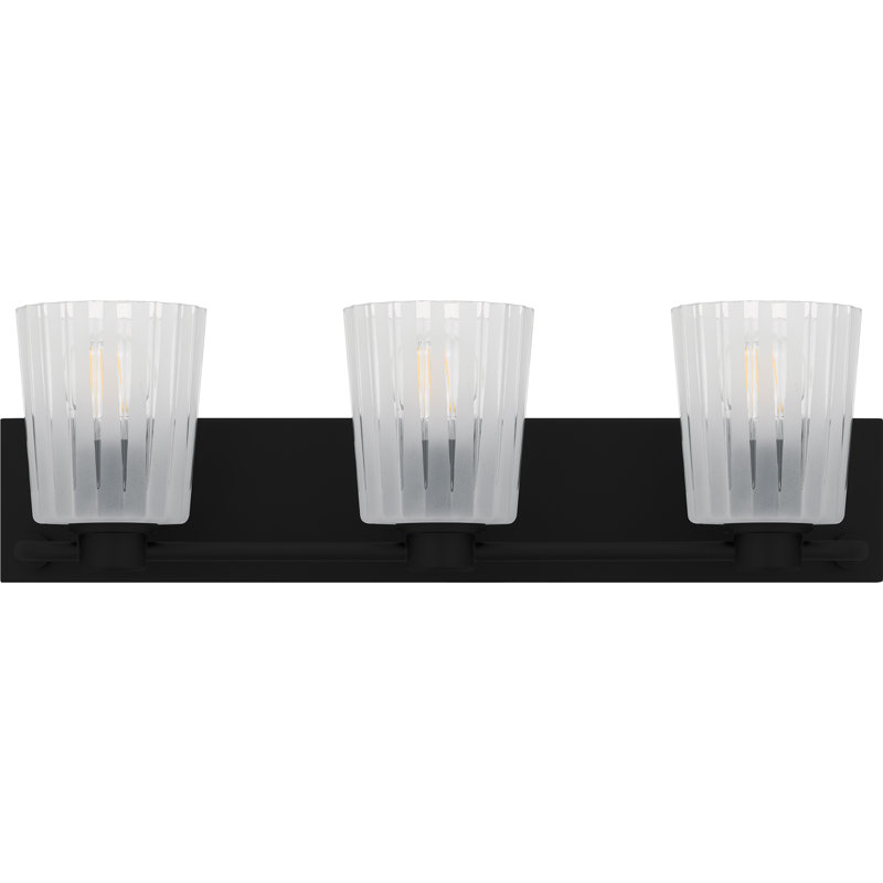Alkis 3-Light Matte Black Bath Light