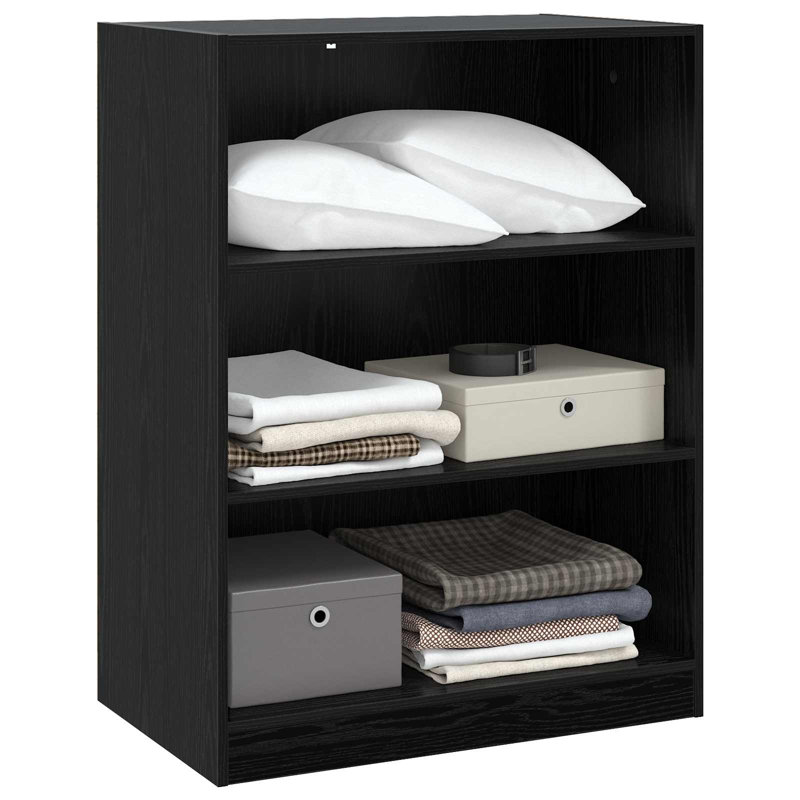 Engineered Wood Wardrobe, Black Oak