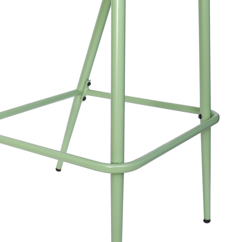 Tabourets de bar avec cadre en aluminium de 29,5 po de hauteur Roger Modern, Sauge clair, Sauge clair