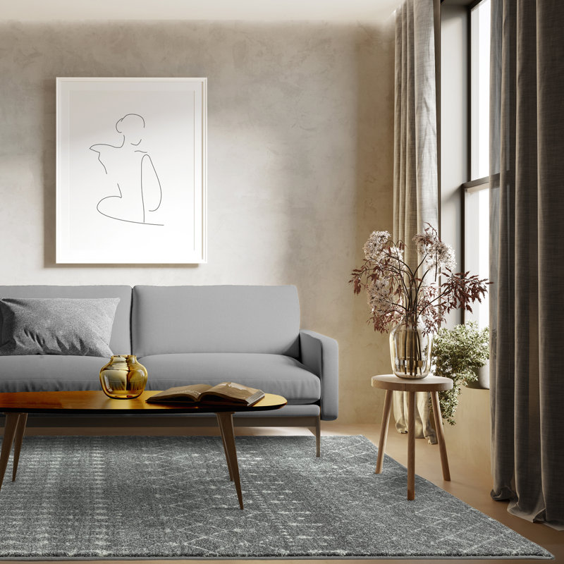Persaud Nomadic Grey Rug, Rectangle 80 x 150cm