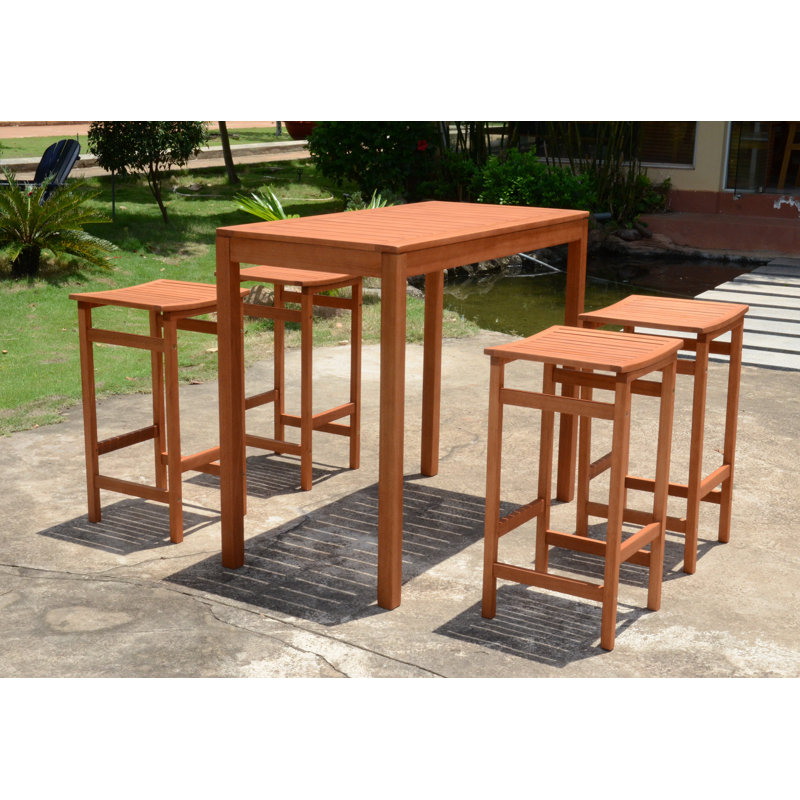 Vanesa Solid Wood Bar Table
