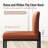 24" Modern Upholstered Kitchen Counter Stool with Black Metal Sled Base & Brown Faux Leather (Set of 2)-95955741-96319739-98265309
