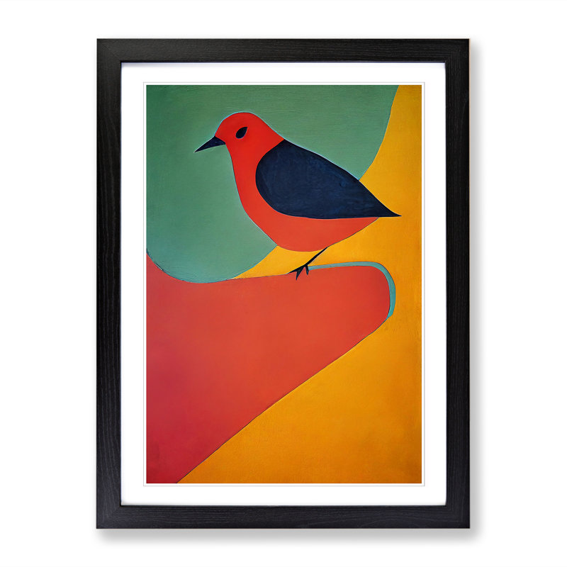 Angellyn Dove Bird Abstract Vol.3 - Picture Frame Print, Black, 64cm H x 46cm W x 2cm D