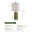 Lampe de chevet moderne en céramique 20,25 "pour décor de chambre à coucher, lampe de table de ferme, salon, bureau, dortoir
