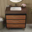 Meuble-lavabo autoportant moderne avec lavabo vasque en céramique et plateau en pierre frittée durable-670616674-670616701