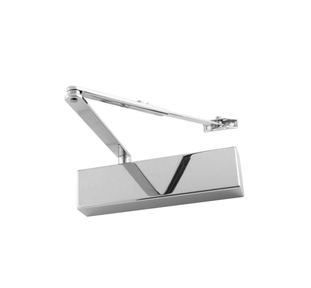 Overhead Door Closer Surface Mounted 101 Series Satin Nickel Fire Rated