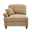 Canapé en chenille LSF avec 1 coussin - café clair