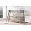 Lit mezzanine simple en bois massif avec échelle-1231756112