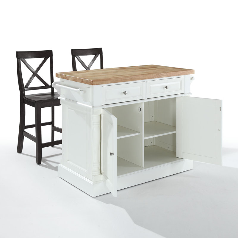 Diamondback 47.75 " W Kitchen Island Set, White