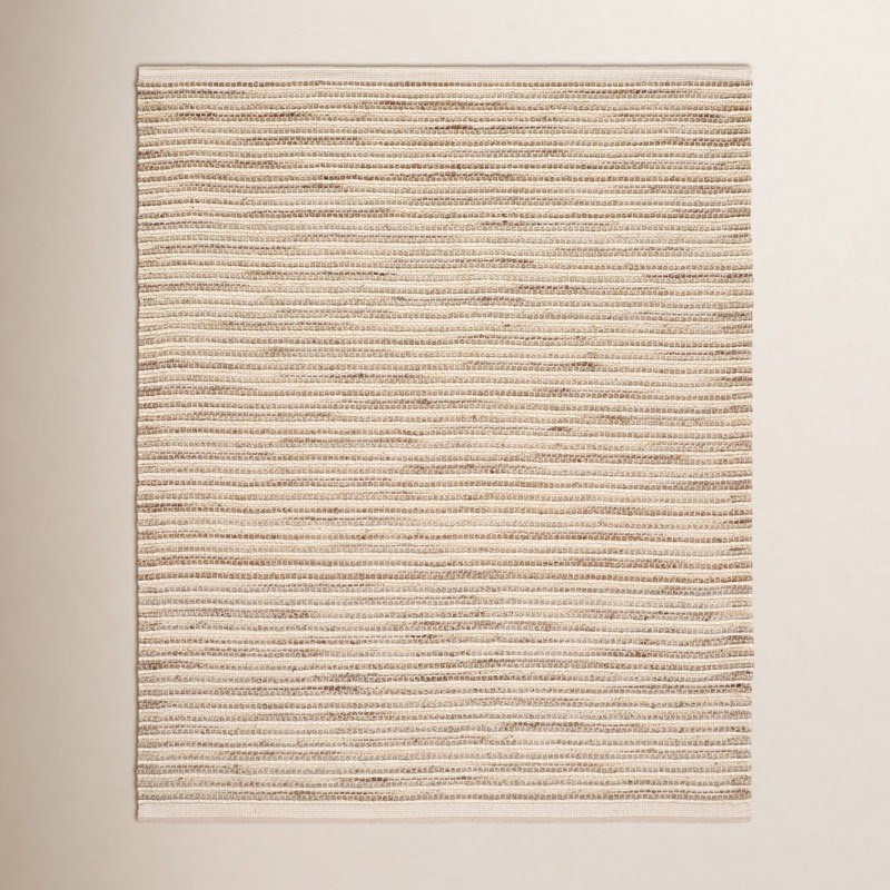 Tapis de couleur unie tissé à la main Vanora, Rectangle 7 pi 6 po x 9 pi 6 po