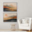 «Earthen Hues Abstract Sun Mountain Rustic» 2 pièces-100136279-100136281