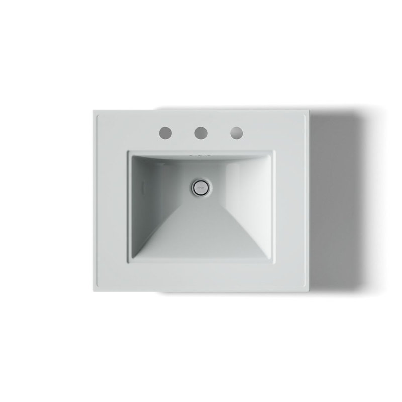 Memoirs Stately 24" Console Bathroom Sink with Overflow, Ice Gray, 8'' Centers