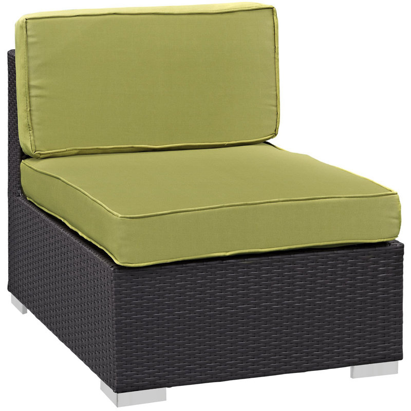 Ensemble de 2 chaises d'extérieur sans accoudoirs en espresso Ameil, Péridot