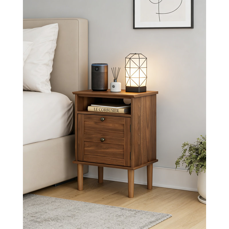 39cm W Manufactured Wood Bedside Table