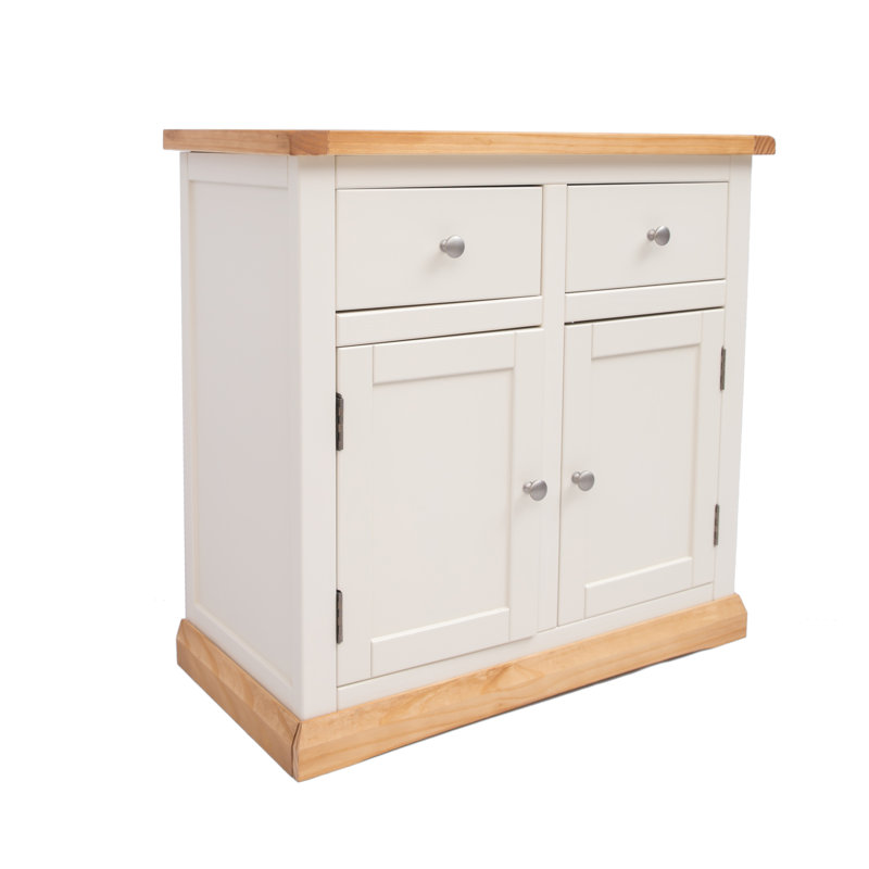 Naugle 84cm Sideboard, Brown/White/Silver