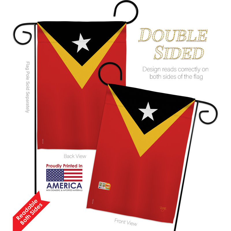 Double Sided 18.5'' H x 13'' W Polyester Flag Set
