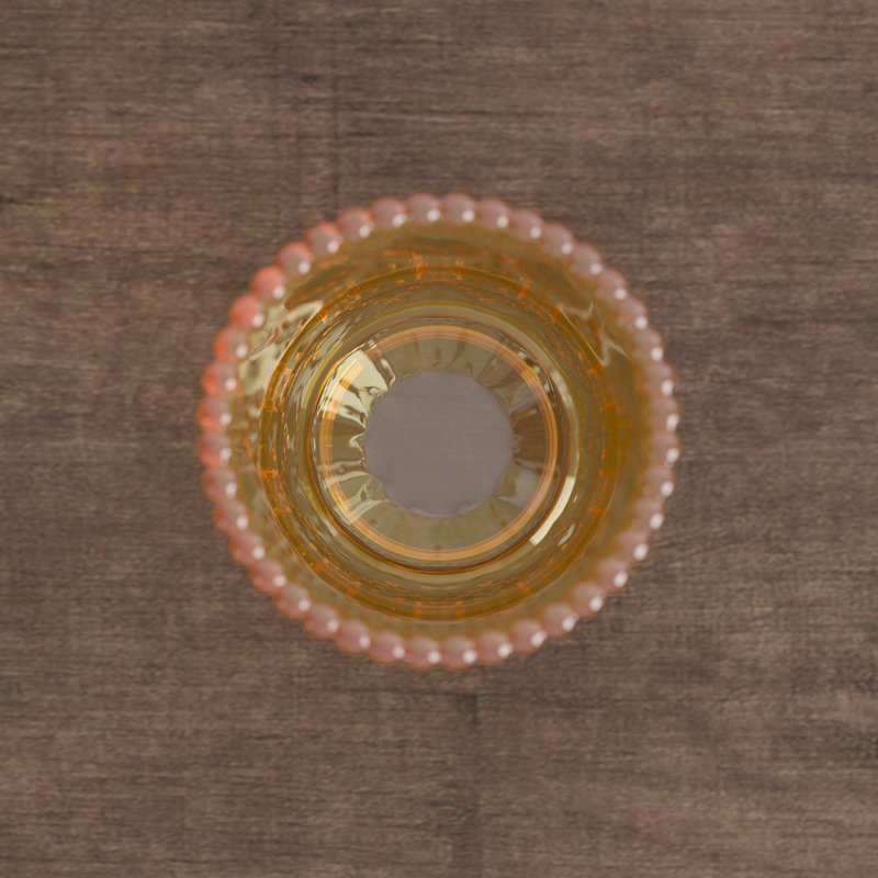 3'' H Glass Tabletop Votive Holder, Antique Gold