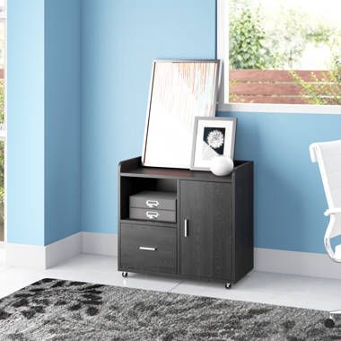 Braunstein 2-Drawer Vertical Filing Cabinet Loon Peak Color: Black Adler