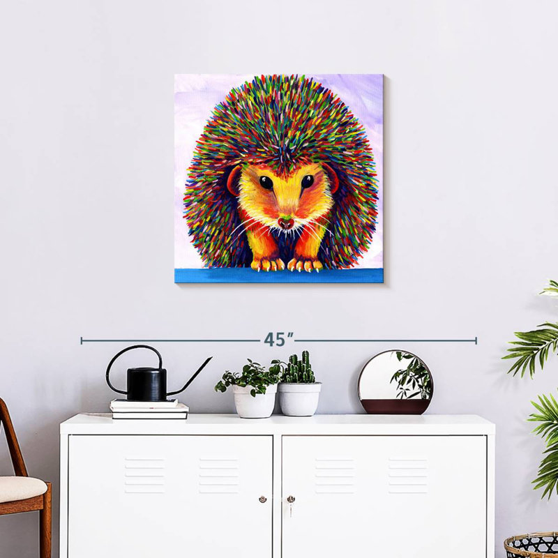 Crowle Rainbow Hedgehog, 24" H x 24" W