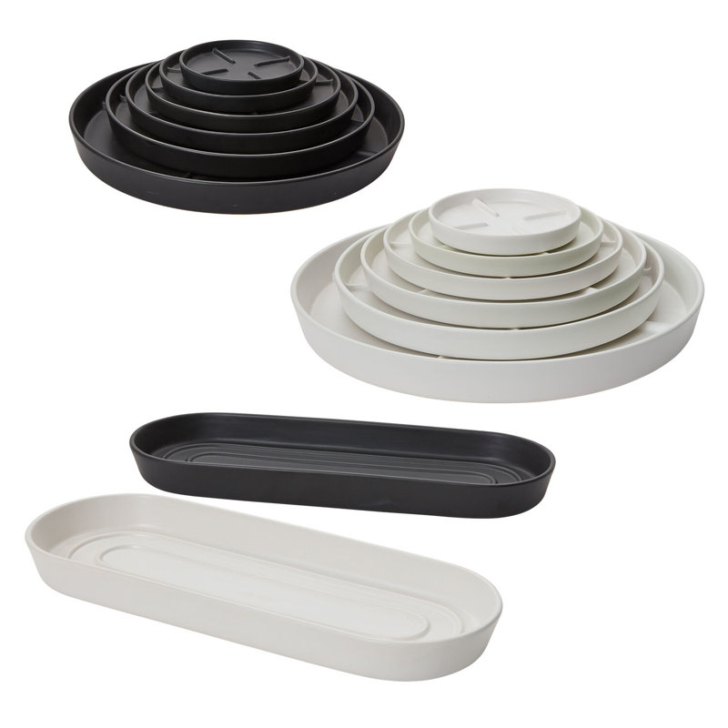 Noha Saucer, H 1 po x l 11 po x P 4,5 po, Noir