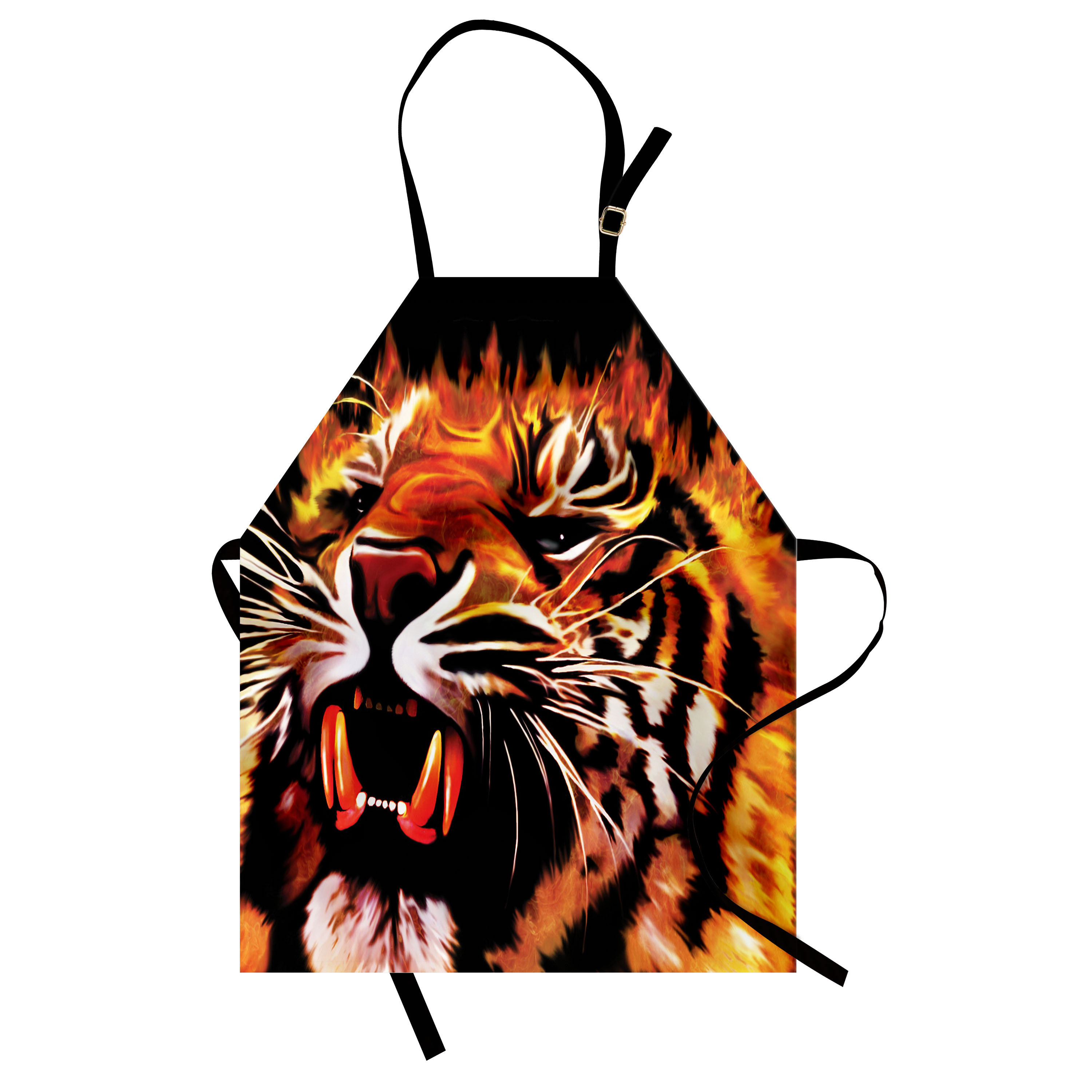 East Urban Home Savannah Apron, Cooking Gardening, Adult Size, Orange