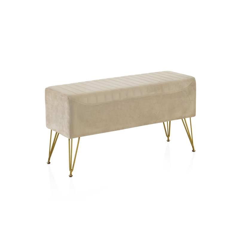 Velvet Upholstered Bench