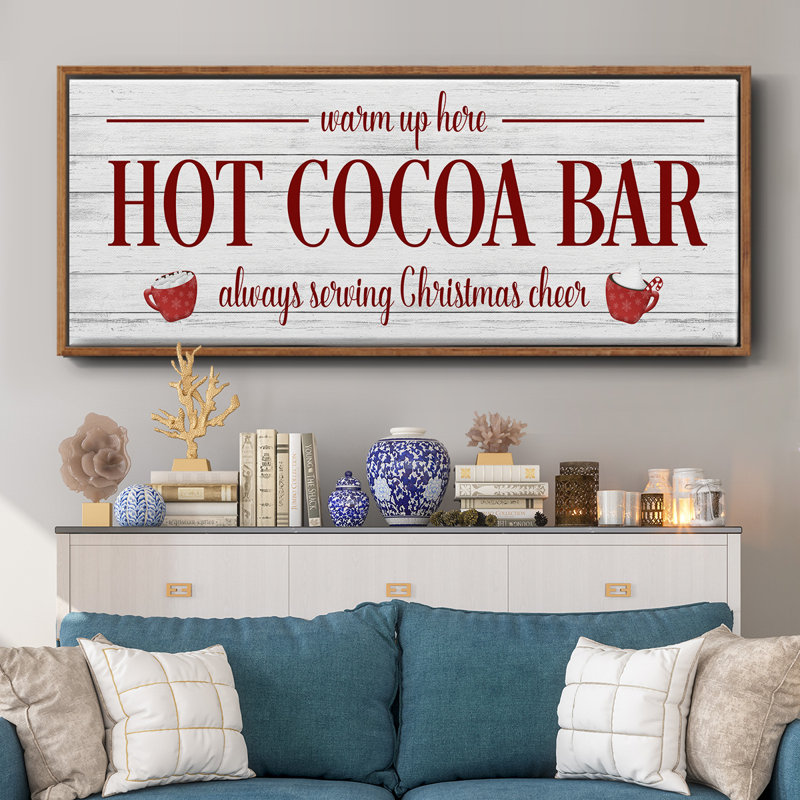 Hot Cocoa Bar- Framed Canvas