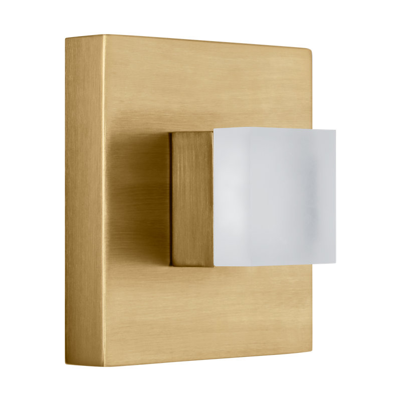Brander Small Sconce, Satin Brass