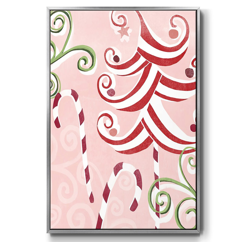 Candy Cane Holiday II, H 25 po x l 17 po x P 1,5 po, Argent