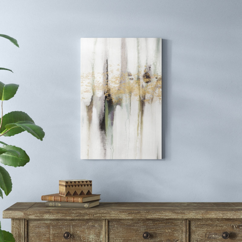 Falling Gold Leaf I by Studio W - Painting, 76cm H x 51cm W, Wrapped Canvas