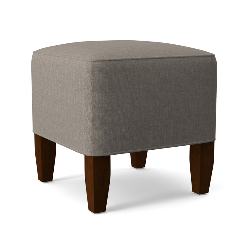 Brooklyn Upholstered Ottoman, Beige Performance Fabric; 0851-73, Coffee Finish