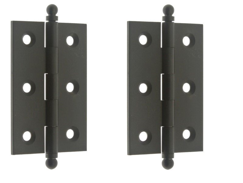 Solid Brass Cabinet Hinge, Oil-Rubbed Bronze, 2'' H x 1.5'' W x 4.25'' D