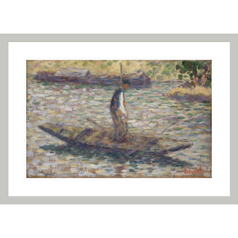 «A Fisherman» par Georges Seurat - Impression Giclée sur cadre, 21.13" H x 29.5" W