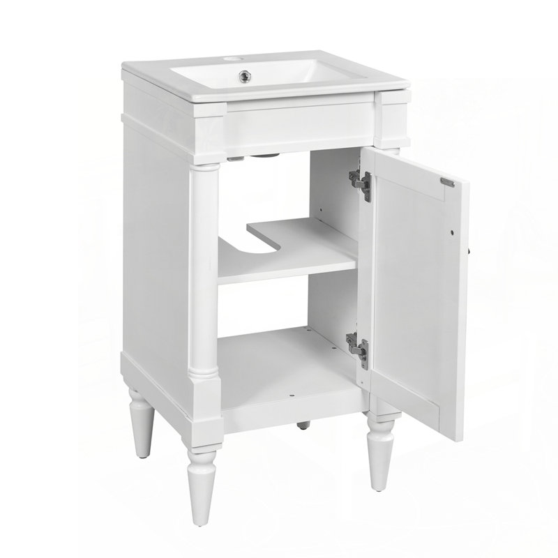 Armoire de salle de bain avec rangement polyvalent et fabrication durable, Blanc
