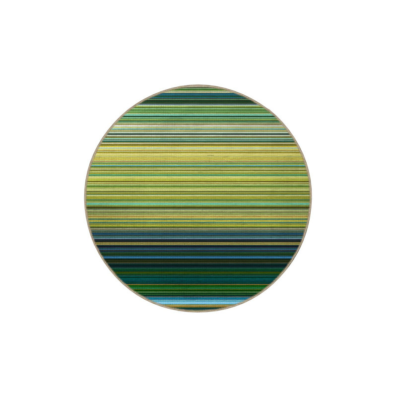 Tapis vert tissé à rayures, Sous-tapis rectangulaire 3 pi 11 po x 5 pi 11 po i
