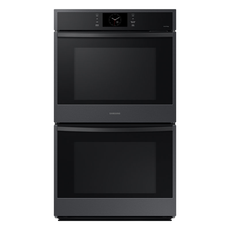 Samsung 30" Double Wall Oven with Steam Cook, Matte Black