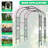 Tall Garden Arch Trellis For Climbing Plants, Large Grape Vine Support Arch Arbour Trellis