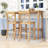 3- Piece Rectangular Wood Bar Height Dining Set with Upholstered Chairs-1064692364