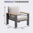 30.7'' Modern Outdoor 2-Piece Single Aluminum Chair Set-259634483