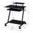 Gaming Desks, Modern Rectangular with Storage, Keyboard Tray &amp; Wheels | Black | Metal,Synthetic Wood
