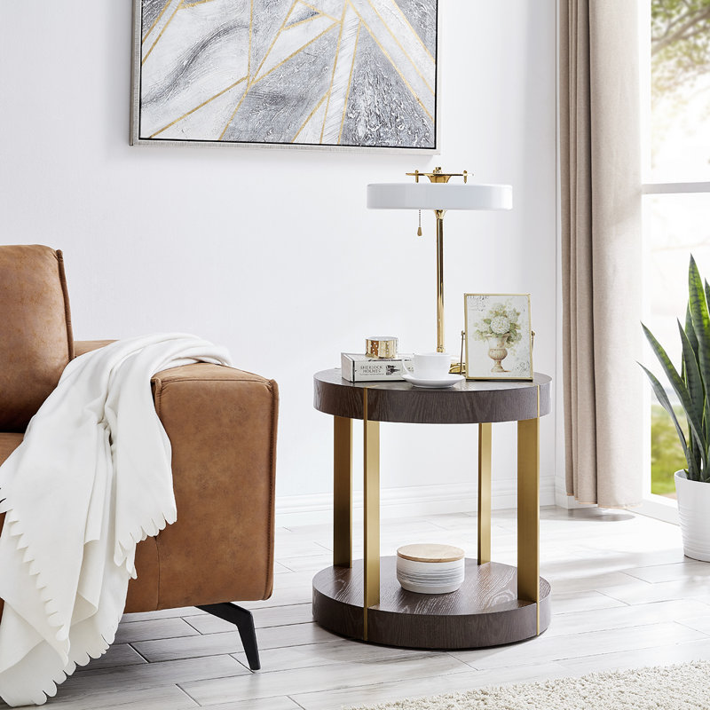 Sanremo 55cm W Metal Bedside Table