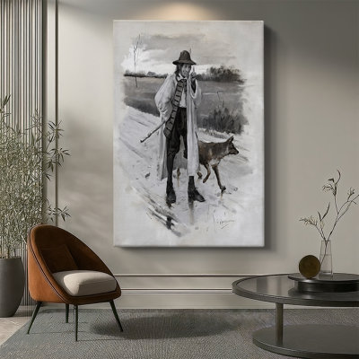 Man Who Laughs (Ursus et Homo) -Gallery Wrapped Canvas by Georges Rochegrosse