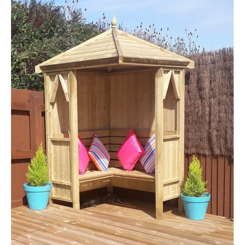 Honeysuckle Corner Arbour Bench, Yes