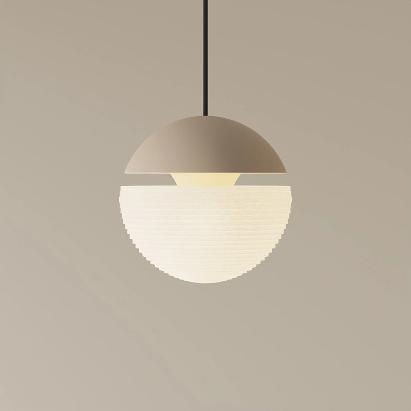 Cora Pendant Light, Peach/Black