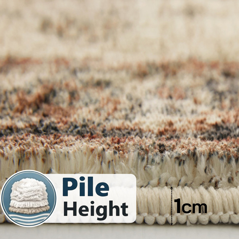 Oriental Machine Tufted Shag Area Rug, Rectangle 120 x 170 cm