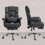 Fauteuil de direction, fauteuil de bureau ergonomique en cuir synthétique, fauteuil inclinable et pivotant avec repose-pieds et support lombaire-1011420965