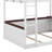 Queen Size Wooden Bunk Bed With Built-In Shelves, LED Light And USB Charging Station-535164803