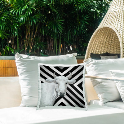 Chevron Outdoor Throw Pillow