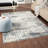 Kailianna Abstract Blue/Gray/White Area Rug-1011070148